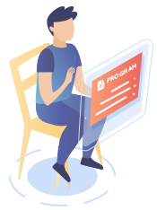 illustration of a boy sitting in front of a computer screen and an online speech therapist