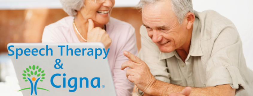 Elderly couple at home doing Cigna Speech Therapy