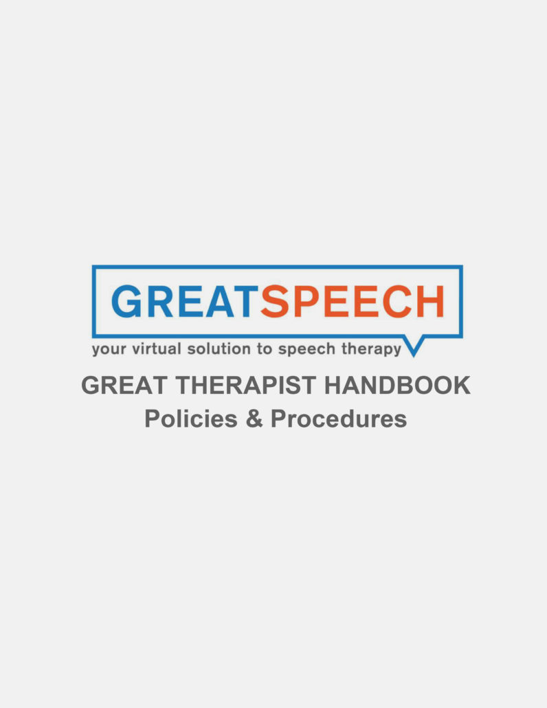 Great Speech Policies & Procedures